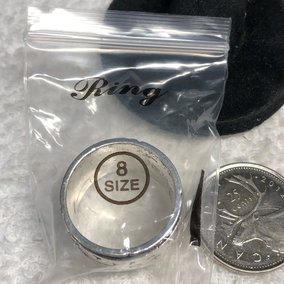 ⭐️🎁i am enough wide band inspiration /motivational ring ,size 8-Stamped - Picture 8 of 12